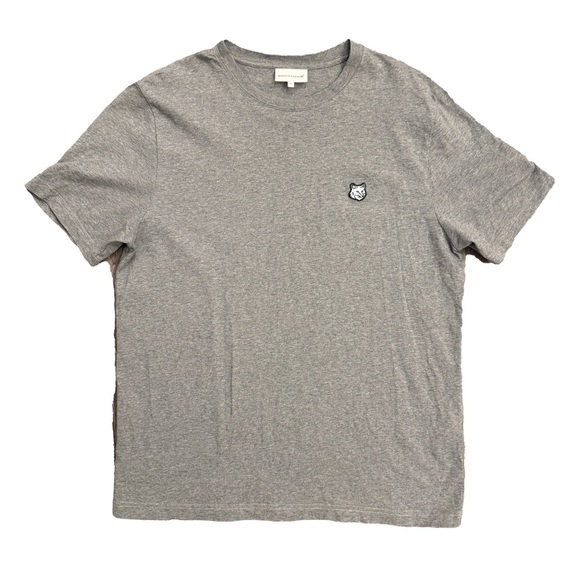 Maison Kitsuné Bold Fox Head Patch Comfort Tee – Gray, Size M - Picture 3 of 9